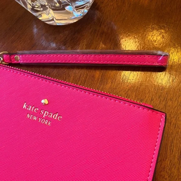 Kate Spade Pink Clutch/Wristlet 8” x 4 3/4” NWT - Picture 6 of 9